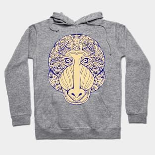 Mandrill Head Front Mandala Hoodie